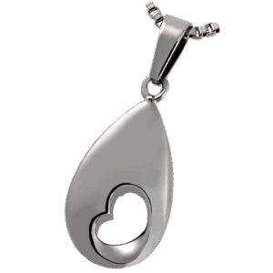 Cremation Jewelry Stainless Steel Tear of Love- Tender Heart